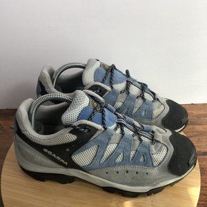 Scarpa Womens Size 8.5 - 9 Gray Blue Hiking Climbing Suede Sneaker Shoes Vibram